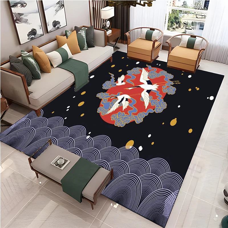 Navak Carpet Chinese Style Living Room Carpet Coffee Table Floor Mat Alfombra Rug Study Bedroom Bedside Home Decoration Non-slip Floor Mat
