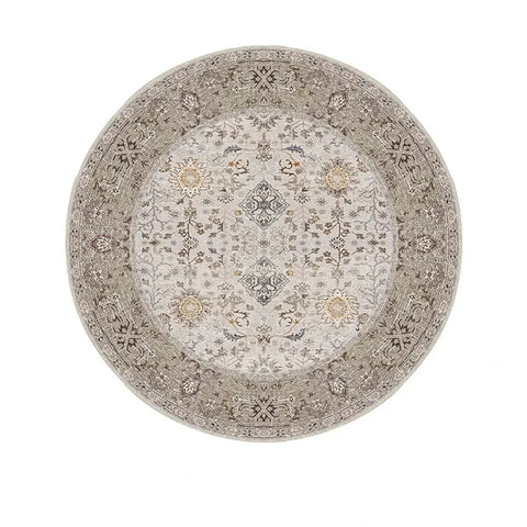 Navak Carpet Exclusive Picks Bohemian Retro Round Loop-Pile Carpet - Vintage Circular Area Rug for Coffee Table, Sofa & Bedroom Non-Slip Home Deco