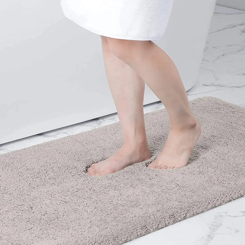 Navak Carpet Kitinjoy Fluffy Bathroom Rugs Non-Slip Washable Absorbente Bath Mat Soft Shaggy Microfibre Bath Mats Resist Dirt Kitchen Carpets