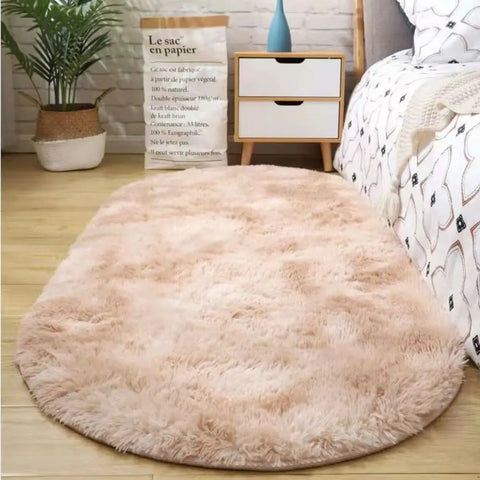 Navak Carpet Tie-dyed New Non Slip Imitation Wool Long Hair Carpet Floor Protection Bedroom Mats Faux Fur Sheepskin Rug Soft Rugs