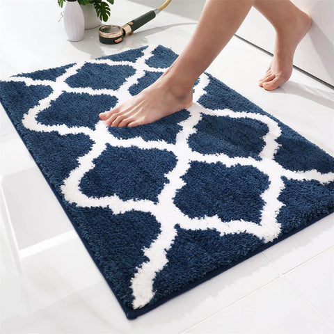 Navak Carpet Olanly Shaggy Bath Mat Microfiber Super Absorbent Bathroom Shower Rug Non-Slip Soft Shower Mats Floor Plush Carpet Foot Wash Mat