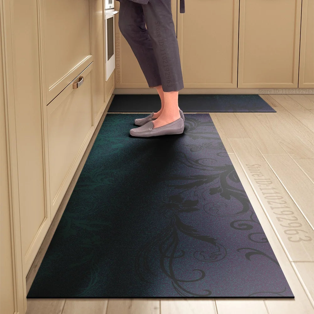 Navak Carpet Kitchen Mat Absorbent Printed Kitchen Rugs Non-slip Area Mat Hallway Long Carpets for Living Room Bedroom Entrance Doormat Bath