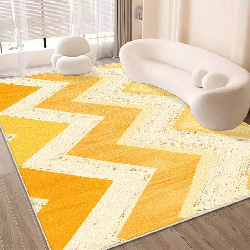Navak Carpet Nordic Abstract Yellow Large Size Rugs for Living Room Light Luxury Sofa Area Decoration Carpets Home Bedroom Non-slip Floor Mat