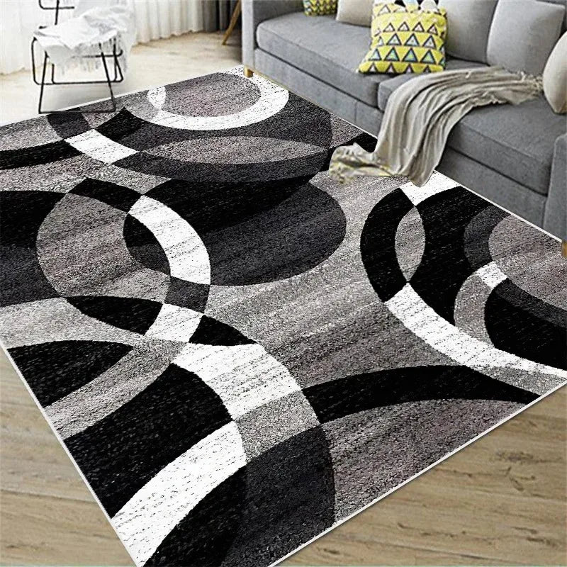 Navak Carpet Modern Geometric Lines Living Room Decor Carpet Bedroom Bedside Soft Foot Mat Home Kitchen Entrance Doormat Floor Mat