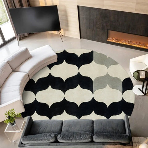 Navak Carpet Fluffy Soft Living Room Decoration Carpet Light Luxury Rugs for Bedroom Large Area Round Lounge Rug Home Study Thicken Plush Mat
