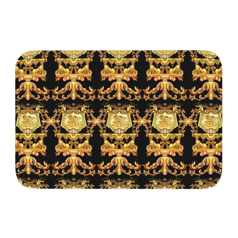 Navak Carpet Luxury Golden Lion European Floral Front Floor Door Entrance Mats Outdoor Bathroom Kitchen Doormat Living Room Carpet Rug