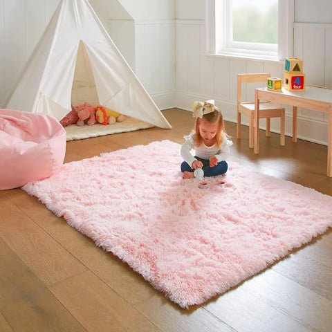 Navak Carpet Silky Plush Fluffy Carpet Soft Shaggy Sofa Area Rug for Living Room Bedroom Floor Mat Kids Play Cushion Home Decor Gray Beige