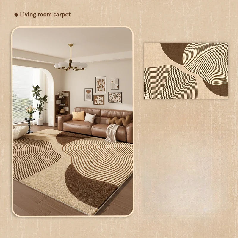 Navak Carpet French Retro Style Rugs for Bedroom Fluffy Soft Lounge Floor Mat Large Area Living Room Decoration Carpet Home Thicken Plush Rug