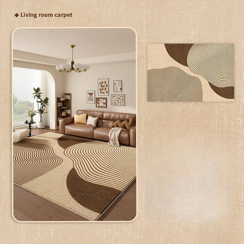 Navak Carpet French Retro Style Rugs for Bedroom Fluffy Soft Lounge Floor Mat Large Area Living Room Decoration Carpet Home Thicken Plush Rug