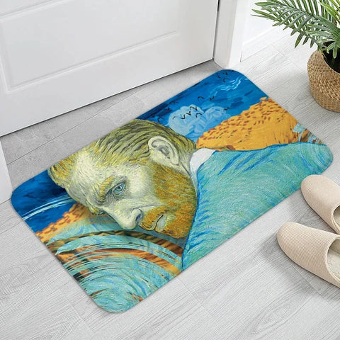 Navak Carpet MINOSO Van Gogh Art Door Mat Oil Painting Style Carpet Floor Mat Welcome Mat Door Mat Entrance Kitchen Rug Outdoor Rug Anime Rug
