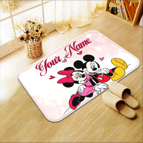 Navak Carpet Mickey and Minnie Mouse Nursery Red Cute mat  Kids Room Rug Baby Room Decor Gift for Kids  Area Rug  Kids Room Decor rug