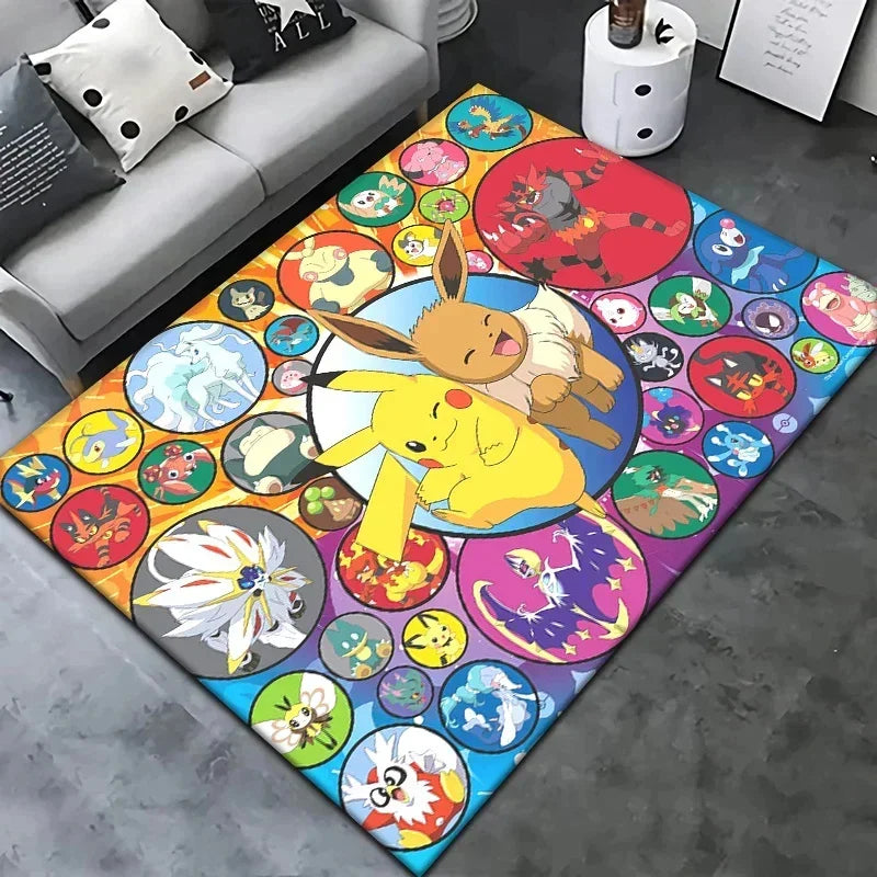 Navak Carpet Daily Picks Pokemon Cartoon Carpet Rug Living Room Bedroom Decoration Picnic Camp Kitchen Carpet Crawling Carpet Decoration