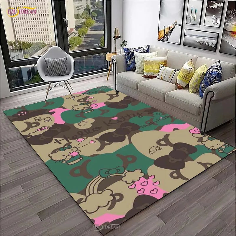 Navak Carpet Hello Kitty kawaii Cartoon Anime Carpet for Living Room Bedroom Rug Kitchen Door Kids Un-slip Floor Mat Alfombra Birthday gift