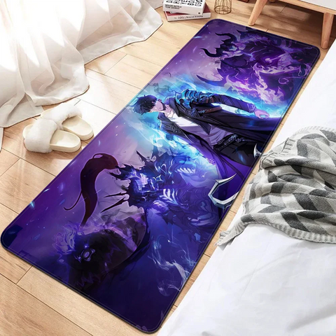 Navak Carpet Anime Solo L-leveling Gaming Entrance Door Mat Washable Non-Slip Living Room Sofa Chairs Area Mat Kitchen Welcome Doormat