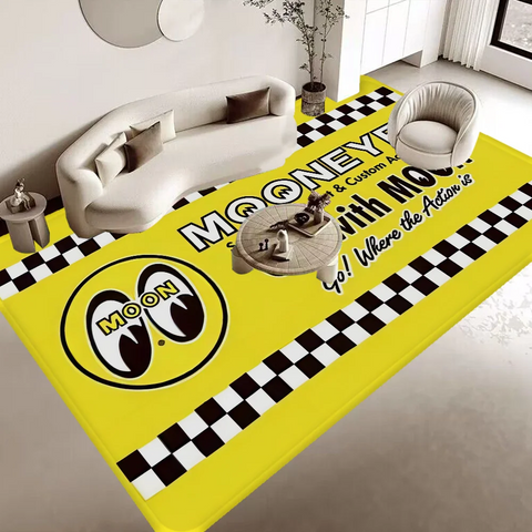 Navak Carpet Mooneyes Print Floor Mat INS Style Soft Bedroom Floor House Laundry Room Mat Anti-skid Bedside Area Rugs