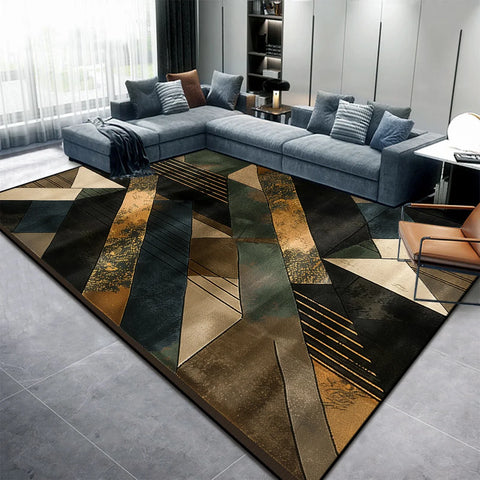 Navak Carpet Modern Abstract Living Room Carpet – Washable Area Rug for Bedroom, Lounge & Coffee Table, Home Decor Floor Mat