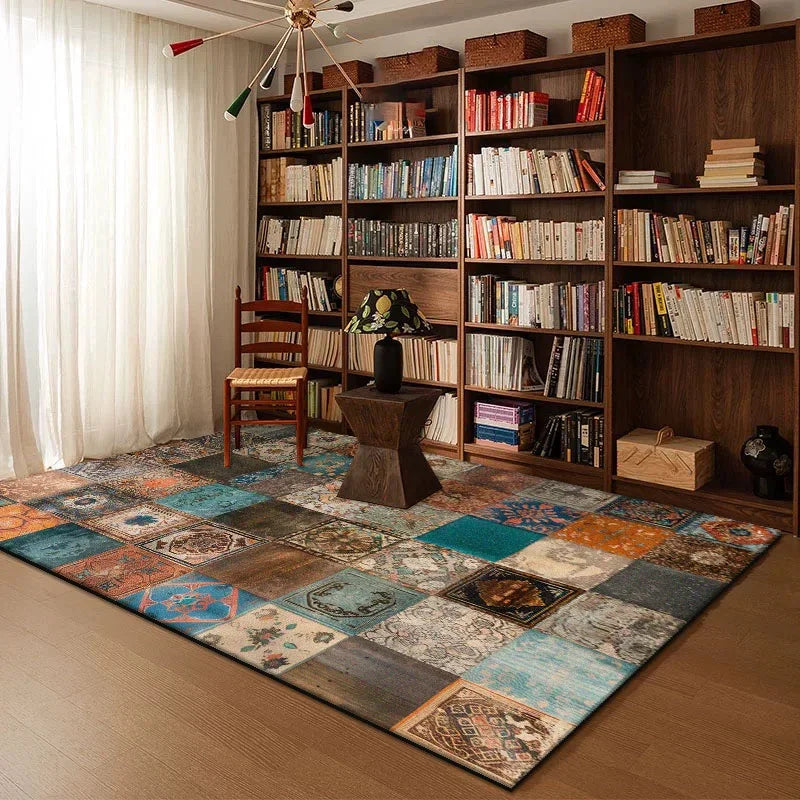 Navak Carpet Geometric Abstract Carpet for Living Room Decor Home Study Room Large Area Rugs Bedroom Bedside Washable Non-slip Soft Floor Mat