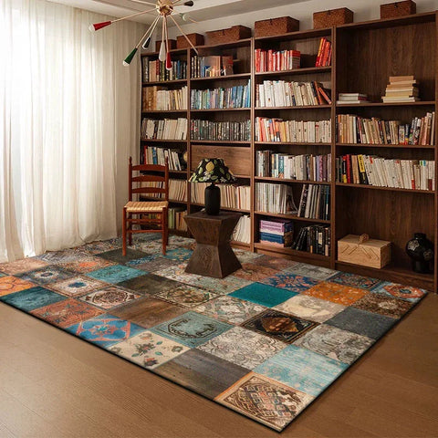 Navak Carpet Geometric Abstract Carpet for Living Room Decor Home Study Room Large Area Rugs Bedroom Bedside Washable Non-slip Soft Floor Mat