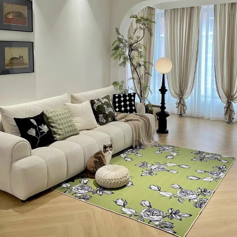 Navak Carpet Flower Shape Living Room Decoration Soft Carpet Large Size Rugs for Bedroom Washable Lounge Floor Mat Washable Cloakroom Rug