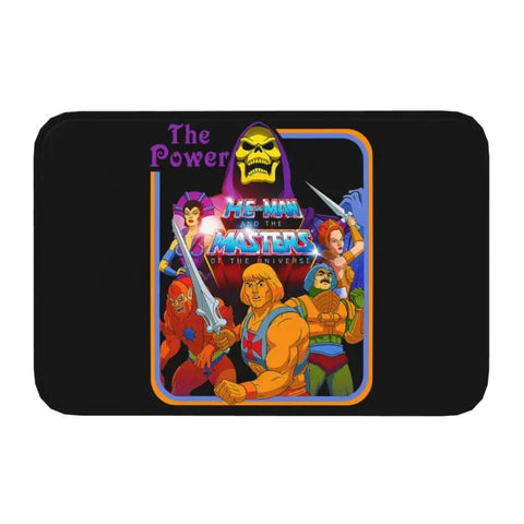 Navak Carpet Trap Door Masters of The Universe Doormat Anti-Slip Bath Kitchen Mat He Man Welcome Garage Door Floor Entrance Carpet Rug