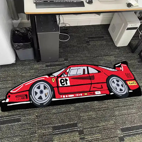 Navak Carpet Exclusive Picks Cool Racing Car Carpet Insulated and Warm Bedroom Decorative Bedside Rug Corridor Hallway Wardrobe Mat Home Decor