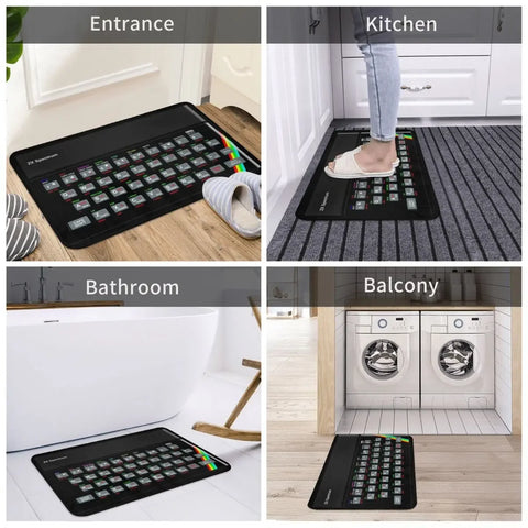 Navak Carpet ZX Spectrum Doormat Rug Carpet Mat Footpad Polyester Non-slip Antiwear Front Room Corridor Kitchen Bedroom Balcony Toilet
