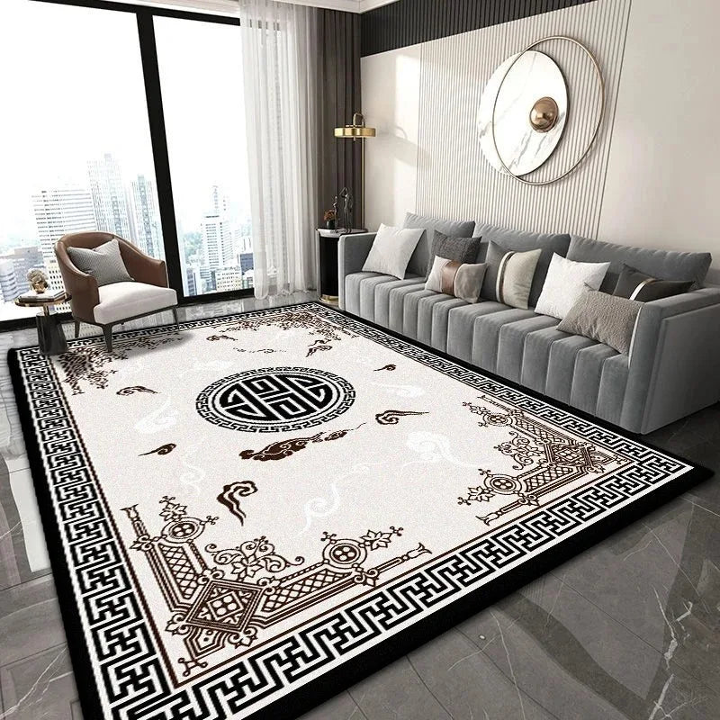 Navak Carpet Chinese Classical Rug for Easy-Clean Living Room Coffee Table and Bedroom Cloakroom Non-Slip Decor