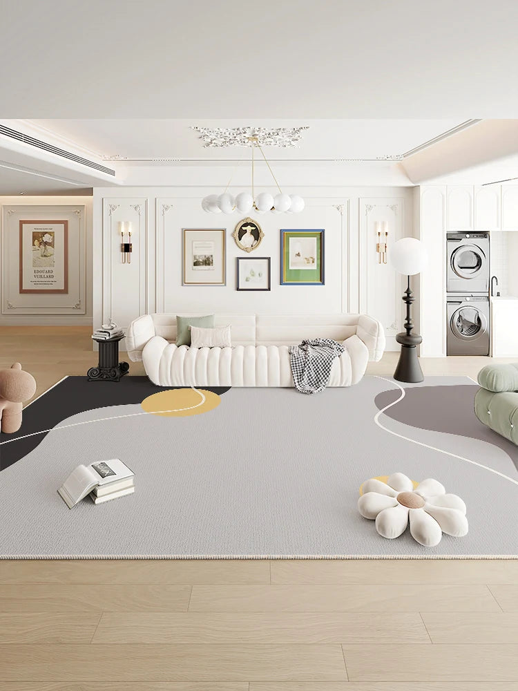 Navak Carpet Modern Luxury Bedroom Decor Bedside Carpet Large Area Black White Carpets for Living RoomPlush Rug HomeMat
