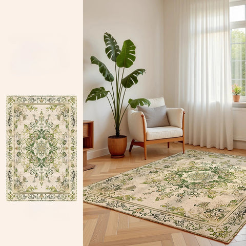 Navak Carpet Retro Style Living Room Decoration Plush Carpet Large Area Rugs for Bedroom Thick Washable Lounge Floor Mat Home Fluffy Soft Rug