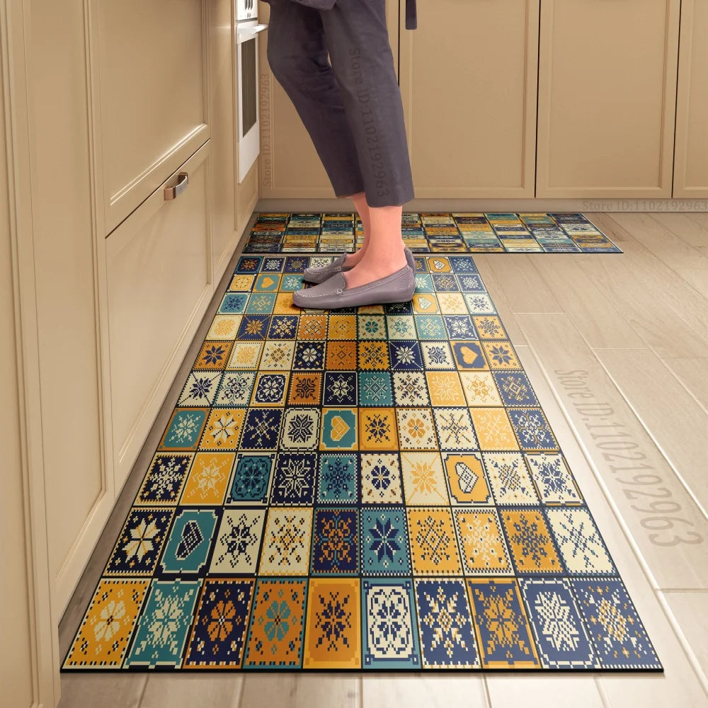 Navak Carpet Non-slip Kitchen Mat Long Rugs Crystal Velvet Carpet for Living Room Absorbent Foot Mats Bedroom Doormat Alfombra Small Rugs