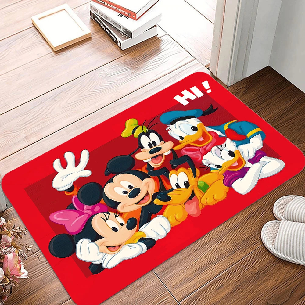Navak Carpet Daily Picks Disney Mickey Mouse Welcome Mat Non-Slip Bedroom Kitchen Bath Entracne Rug Polyester Washable Carpet Home Decor