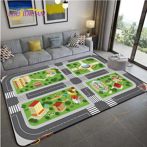 Navak Carpet Alfombra Road Traffic Rout Map Carpet Living Room Sofa Coffee Table Bedroom Rugs Kitchen Kid Play Anti-slip floor Mat Home Decor