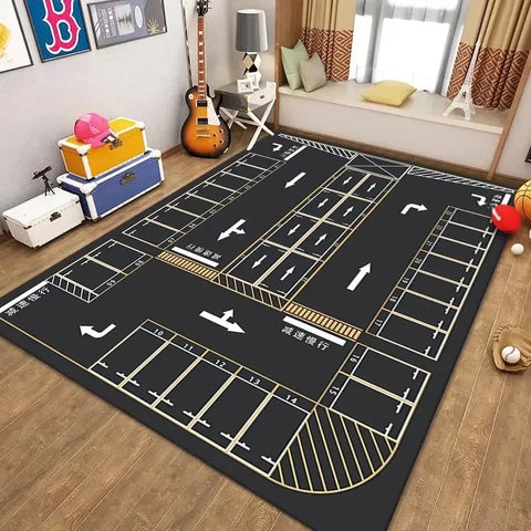 Navak Carpet Car Park Children Crawling Carpets for Living Room Decoration Kids Bedroom Home Decor Sofa Carpet Non Slip Area Rug Floor Mat