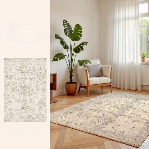Navak Carpet Retro Style Living Room Decoration Plush Carpet Large Area Rugs for Bedroom Thick Washable Lounge Floor Mat Home Fluffy Soft Rug