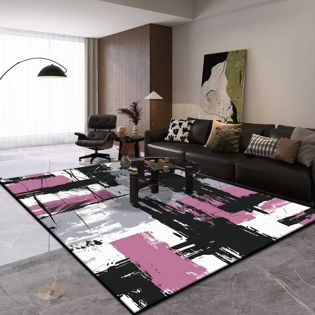 Navak Carpet Modern Abstract Carpet Large Living Room Light Luxury Sofa Non-slip Rug Washable Balcony Decoration Rug Children's Bedroom Mat