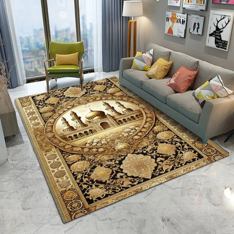 Navak Carpet Retro Europe Persia Style Castle Carpet Living Room Sofa Bedroom Study Kitchen Entrance Door Mat Non-slip Luxury Home Decor Rug