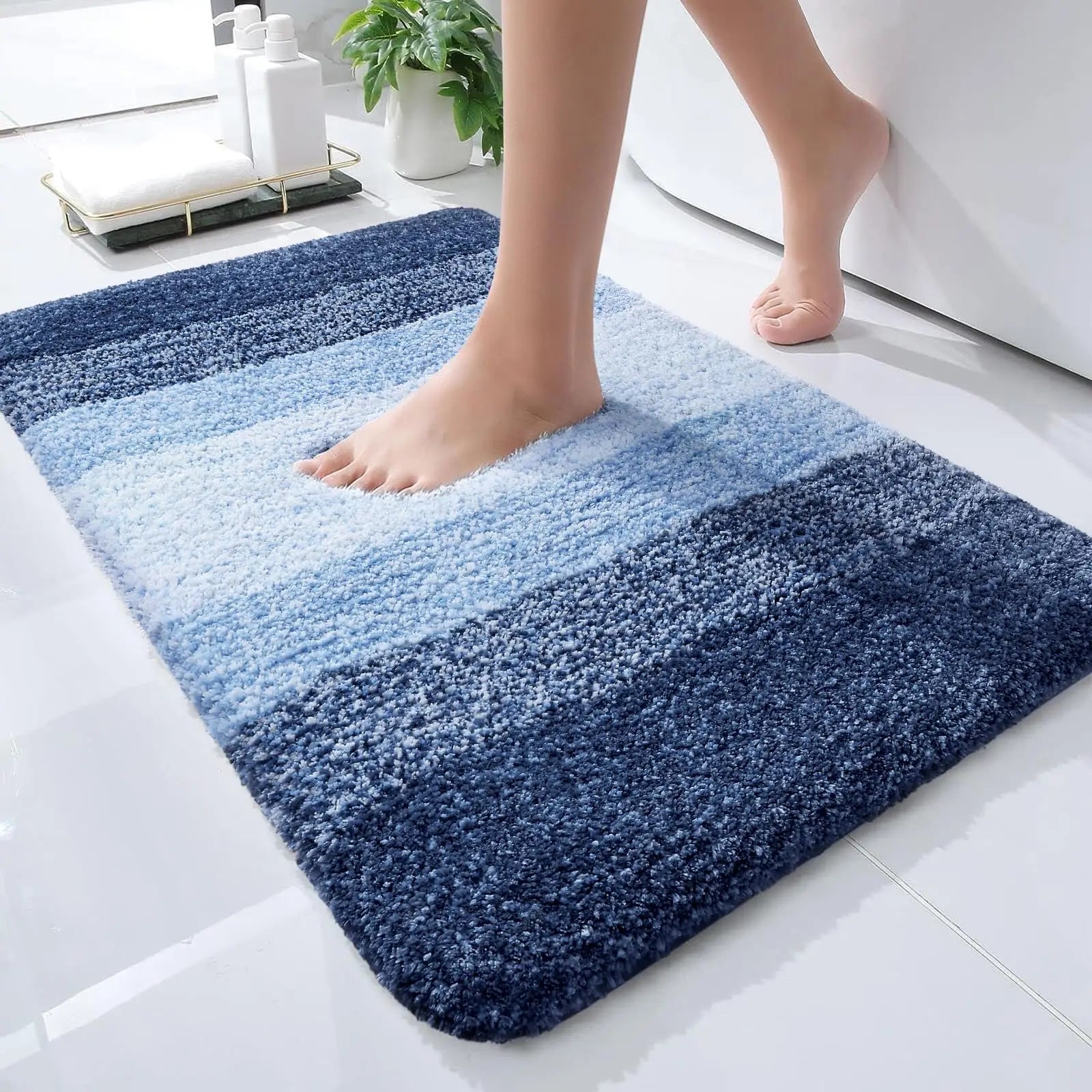 Navak Carpet Kitinjoy Bathroom Rug Mat extra Soft Absorbent Microfiber Bath Mat Non-Slip Plush Shaggy Machine Wash Carpet Bathroom Floor Rugs