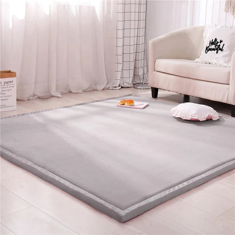 Navak Carpet 1pc Japanese Tatami Rug, Coral Velvet Area Rug, Baby Mat for Floor Play, 3CM Thick Crawling Rugs, Padded Foam Rug for Kids Playr