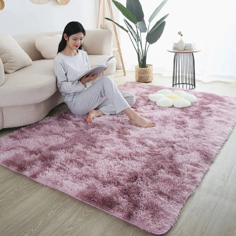 Navak Carpet Furry Carpet Living Room Mat Modern Bedroom Nordic Style Decoration Carpet Large Size Black Gray White Non Slip Children's Rugs