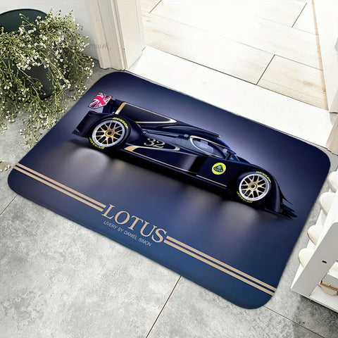 Navak Carpet 1pc Lotus Caterhams Racing Team Car Floor Mat Floor Mat Anti-Slip Kitchen Bedroom Handmade Tufted Rug Carpet Living Room