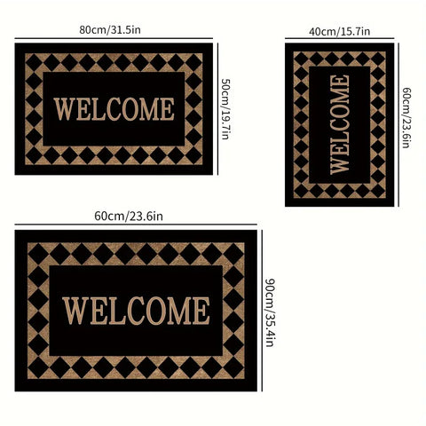 Navak Carpet 1pc Non Slip Welcome Doormat Machine Washable Soft Durable 100 Polyester Modern Home Decor Entryway Rug Fashion Comfort