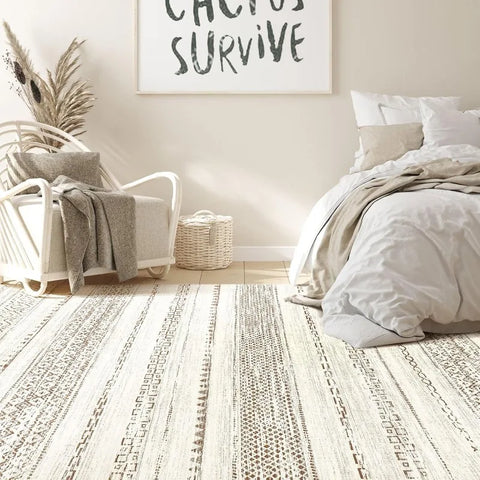 Navak Carpet Bohemian Carpet Moroccan Farmhouse Neutral Wind Anti Pollution Indoor Rug Home Bedroom Dining Table Office Room Decoration Mat