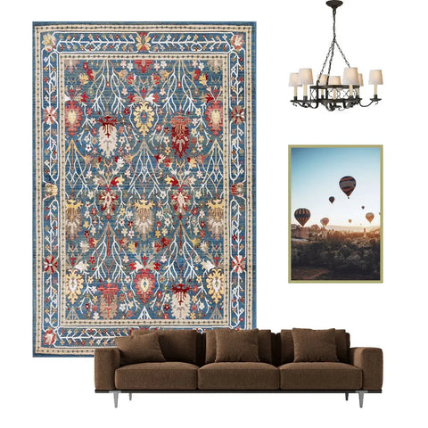 Navak Carpet Nordic Ethnic Style Retro Carpet Living Room Decoration Carpets Home Bedroom Non-slip Rug Persian Court Pattern Large Area Mat