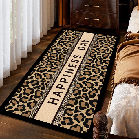 Navak Carpet Exclusive Picks American Leopard Print Stain-Resistant Carpet Bedroom Bedside Rug Corridor Window Floor Mat Home Decoration Summer