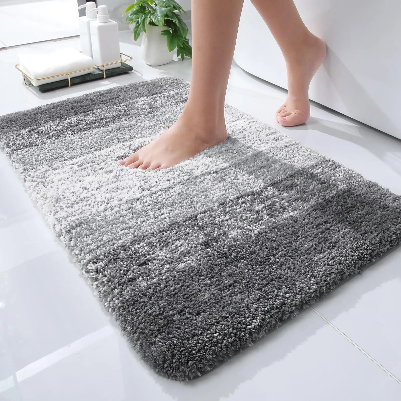 Navak Carpet Kitinjoy Bathroom Rug Mat extra Soft Absorbent Microfiber Bath Mat Non-Slip Plush Shaggy Machine Wash Carpet Bathroom Floor Rugs