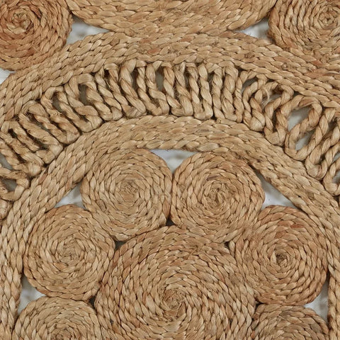Navak Carpet Natural Braided Jute Round Area Rug Handmade Indoor Carpet Soft Bohemian Geometric Design Home Decor Dining Room Bedroom Living