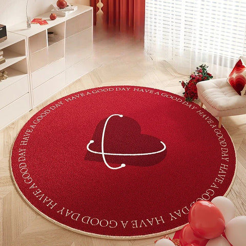 Navak Carpet Heart Shape Rugs for Bedroom Fluffy Soft Bedside Floor Mat Thick Plush Living Room Decoration Red Carpet Washable Cloakroom Rug