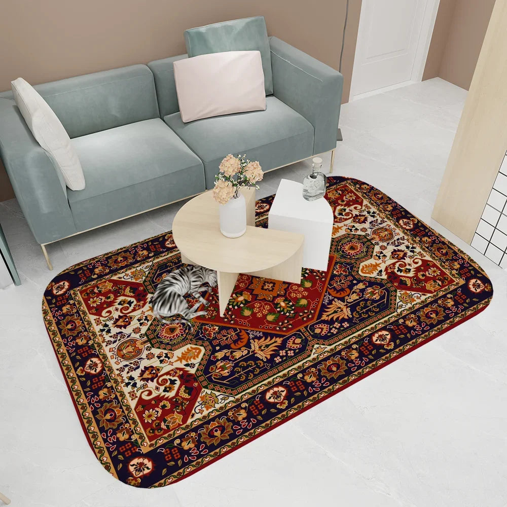 Navak Carpet Turkey Persian Bohemian Room Mats Anti-slip Absorb Water Long Strip Cushion Bedroon Mat Welcome Doormat
