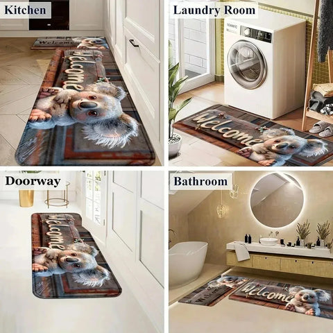 Navak Carpet 1PC 3D pattern Landscape Door Mats Kitchen Rugs Non-Slip Pop design Bathroom Rugs Bath Mat Carpet for Home Sink Laundry Decor
