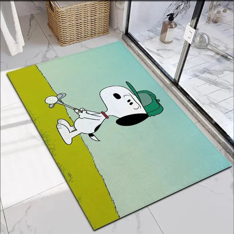 Navak Carpet Daily Picks Disney Snoopy Door Mat Cute Cartoon Child Room Home Decor Non Slip Washable Carpet Bedroom Bathroom Kitchen Entrance Rug